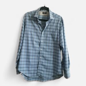 Lincs DC&Co Men's Blue Checkered Shirt Size L